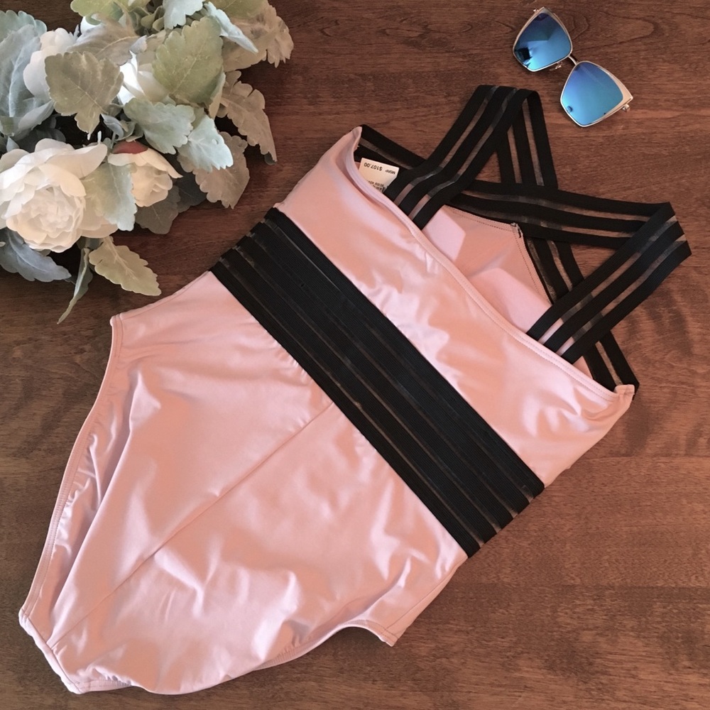 Kenneth Cole Blush One Piece Hign Neck Swimsuit - Picture 6 of 7